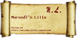 Marosán Lilla névjegykártya