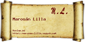 Marosán Lilla névjegykártya